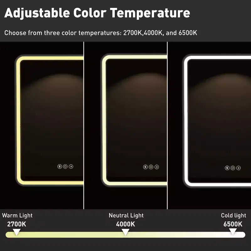 Schwarz/Weiß/Gold LED-Medizinschrank, eine Tür, Anschlag links oder rechts, zum Einbau oder zur Wandmontage