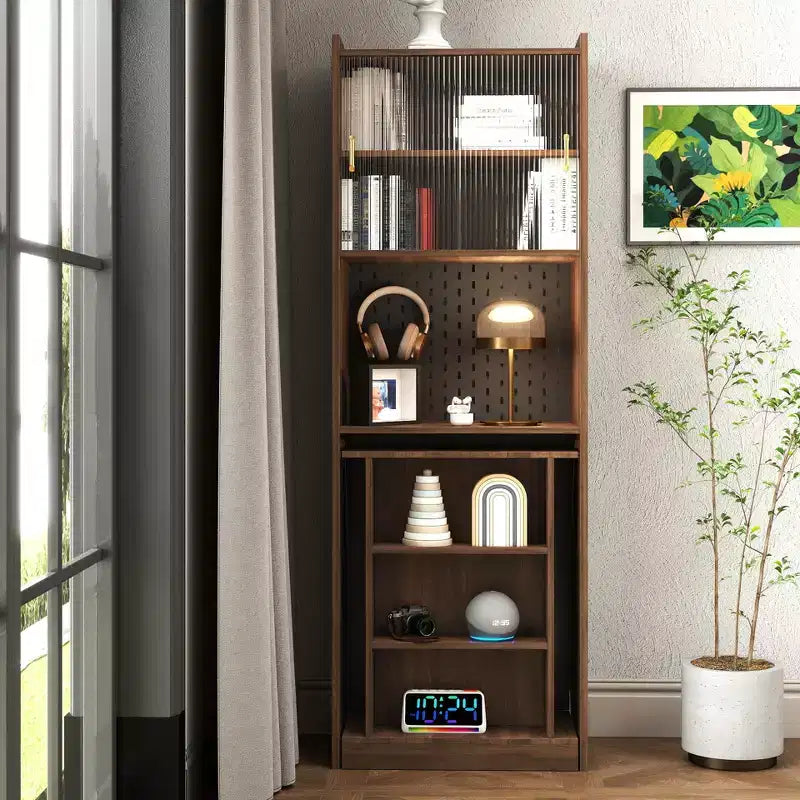 GDFStudio Sinclair moderner 36-Zoll-Holz-Klapptisch zum Lernen mit Stauraum