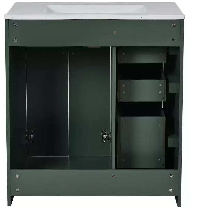 30 Single Sink Bathroom Vanity with Cabinet & 3 Drawers 鈥?Black / Blue / Green / Indigo / White