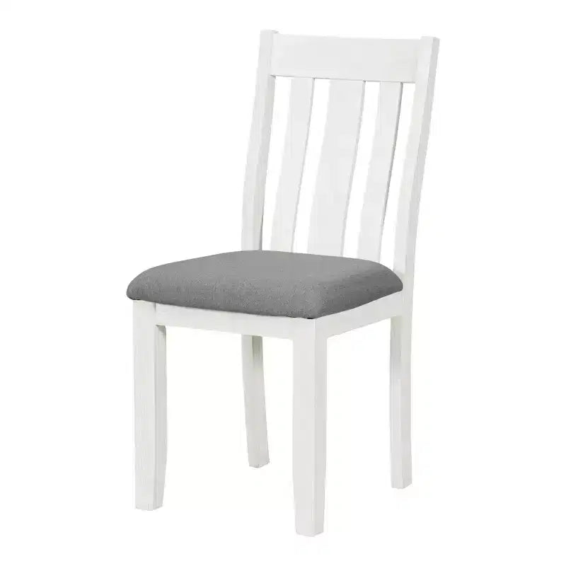 Farmhouse Extendable Dining Table Set for 6, Rectangular Table and 6 Upholstered Chairs