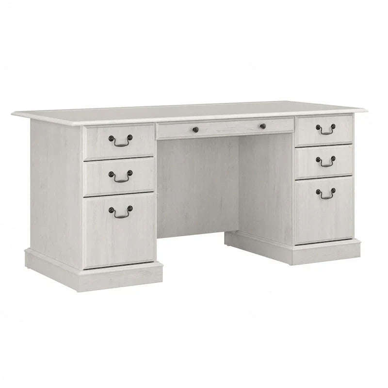 Bush Furniture Saratoga vezetői íróasztal fiókokkal és tárolóhellyel