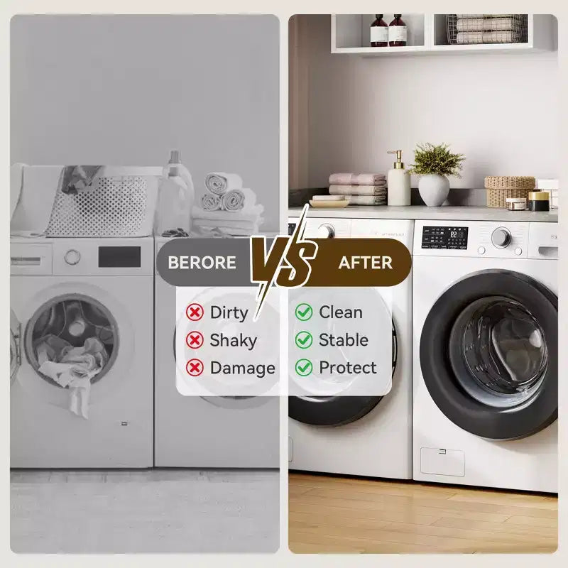 Aanrechtblad voor wasmachine en droger, wasruimteblad met opstaande rand en antislipmat voor opbergruimte voor wasmanden en organisatie van de wasruimte