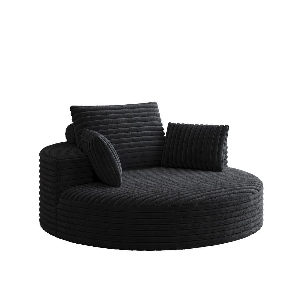 Einzelner Drehstuhl aus Cord-Chenille-Schaumstoff
