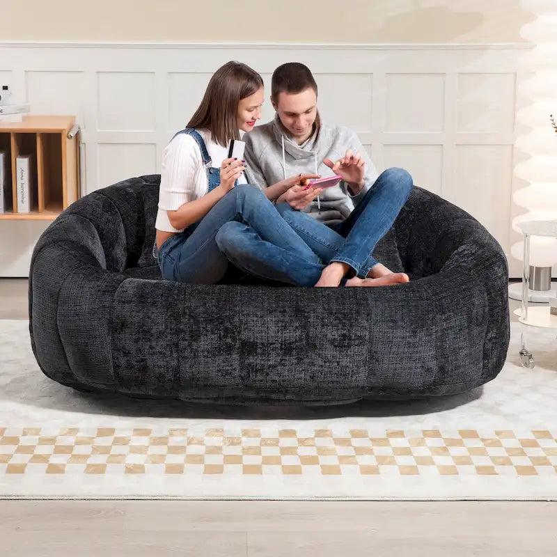 GDFStudio - Laurel chenille 2-zits luie bank met schuim met hoge dichtheid en extra veel comfort