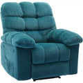 Handmatige relaxfauteuil, ergonomische ademende stoffen fauteuil met zijvakken, eenpersoonsbank, geschikt voor woonkamer en slaapkamer