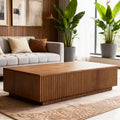 51,1 moderner Couchtisch im Mid-Century-Stil mit aufklappbarer Tischplatte, rechteckiger Walnuss-Mitteltisch für das Wohnzimmer