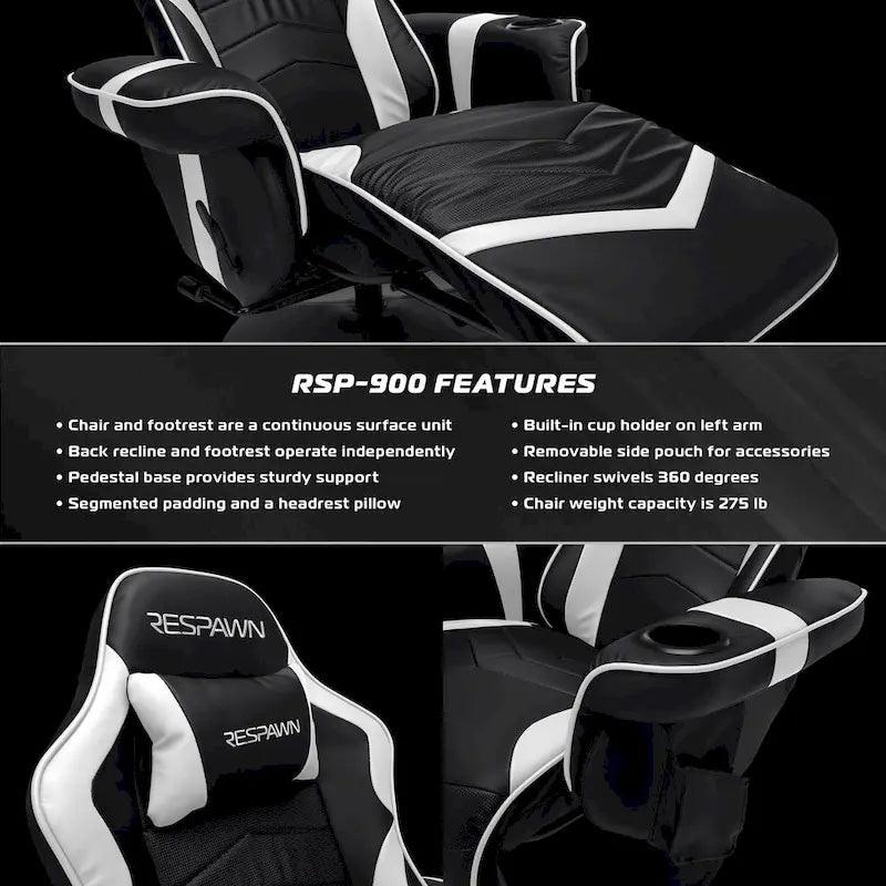 Gaming Recliner - Reclining Gaming Chair with Footrest