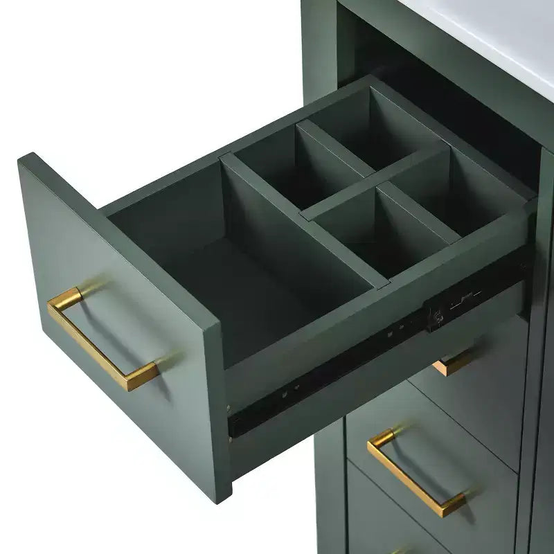 30 Single Sink Bathroom Vanity with Cabinet & 3 Drawers 鈥?Black / Blue / Green / Indigo / White
