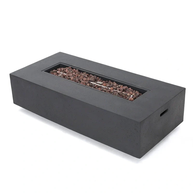 Giovanna Outdoor-Aluminium-Sitzgruppe für 7 Personen mit Feuerstelle von Christopher Knight Home