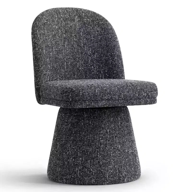 Set van 6 moderne 360° draaibare eetkamerstoelen zonder armleuningen, met voetstukachtige basis, elegante accentstoelen voor keuken, eetkamer of kantoor -Panipeachy