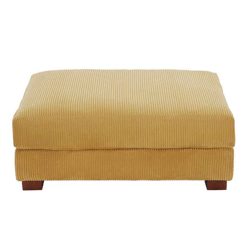 Pouf d’appoint moderne surdimensionné en tissu côtelé