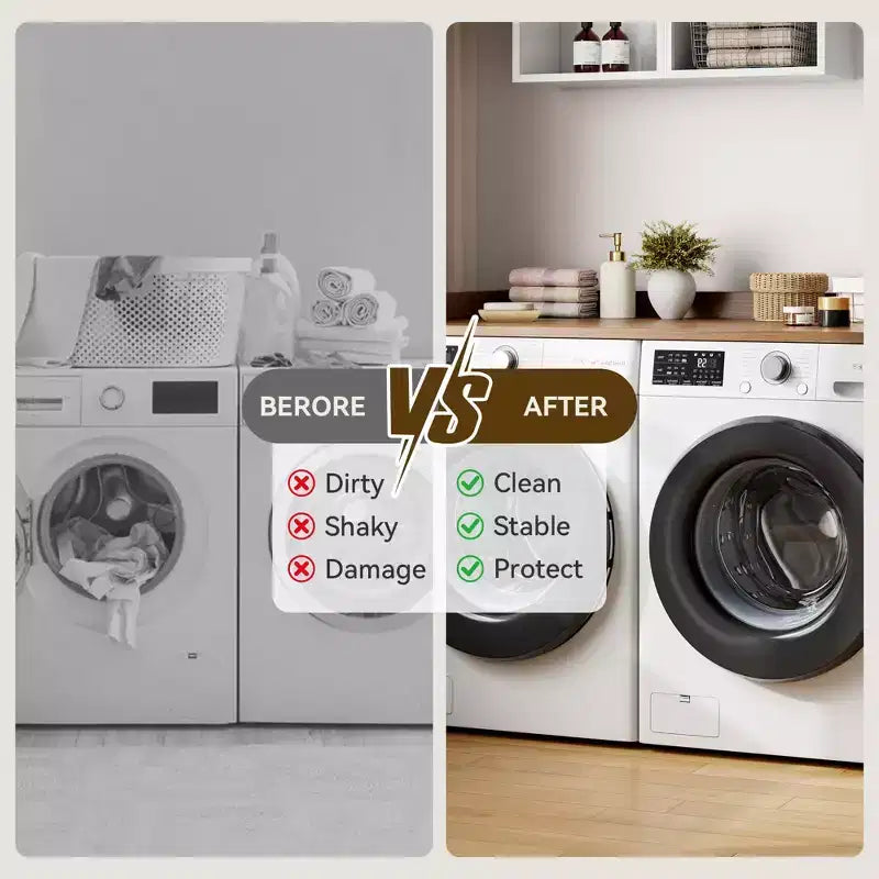 Aanrechtblad voor wasmachine en droger, wasruimteblad met opstaande rand en antislipmat voor opbergruimte voor wasmanden en organisatie van de wasruimte