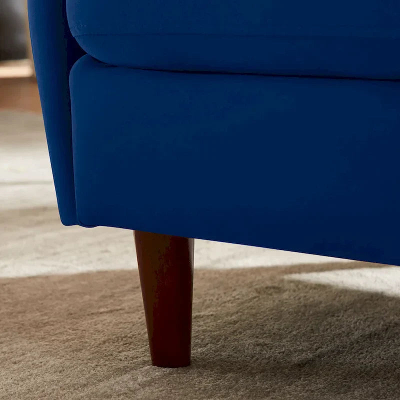 28,34 Zoll, 2er-Set Akzent-Sessel, Samt-Sessel im Fassondesign mit Beinen aus Massivholz