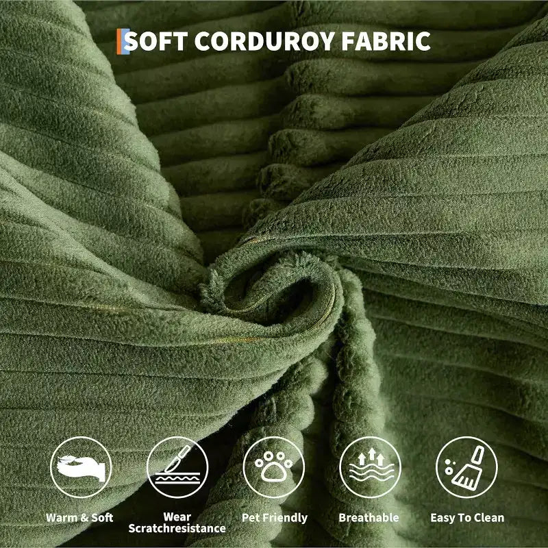 5-in-1-Schlafsofa, 78,8 Zoll, modulares Corduroy-Schlafsofa mit stabilem Rahmen, vielseitiger Futon für kleine Räume, Wohnzimmer und Gästezimmer