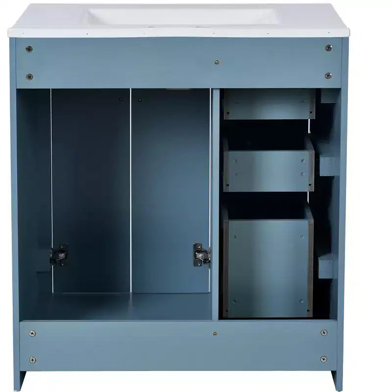 30 Single Sink Bathroom Vanity with Cabinet & 3 Drawers 鈥?Black / Blue / Green / Indigo / White