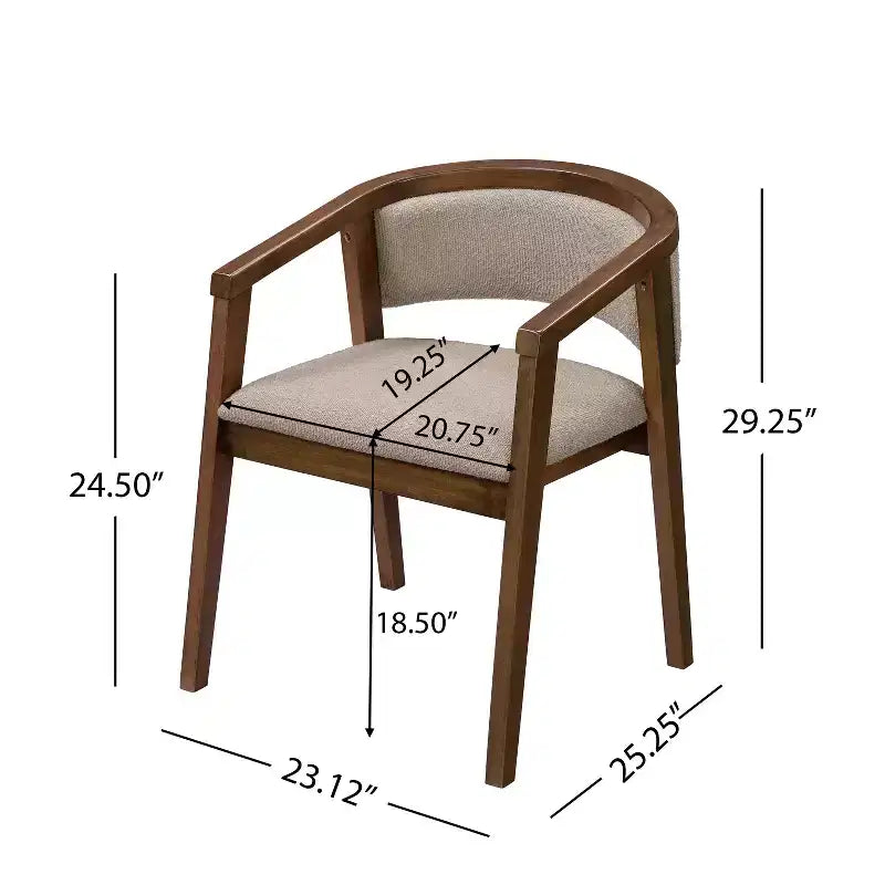 Set da pranzo moderno di metà secolo Christopher Knight Home Simon, 5 pezzi, in legno di caucciù con sedie imbottite in bouclé