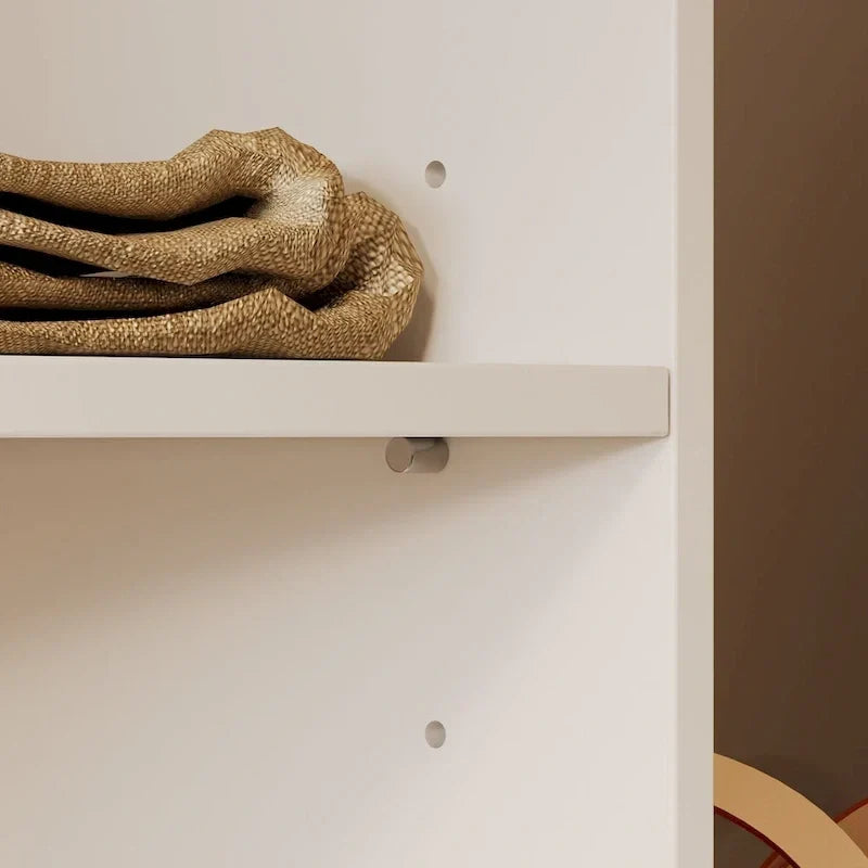 Penderie d'angle avec 2 tringles, porte-pantalons et organisateur de rangement pour chaussures