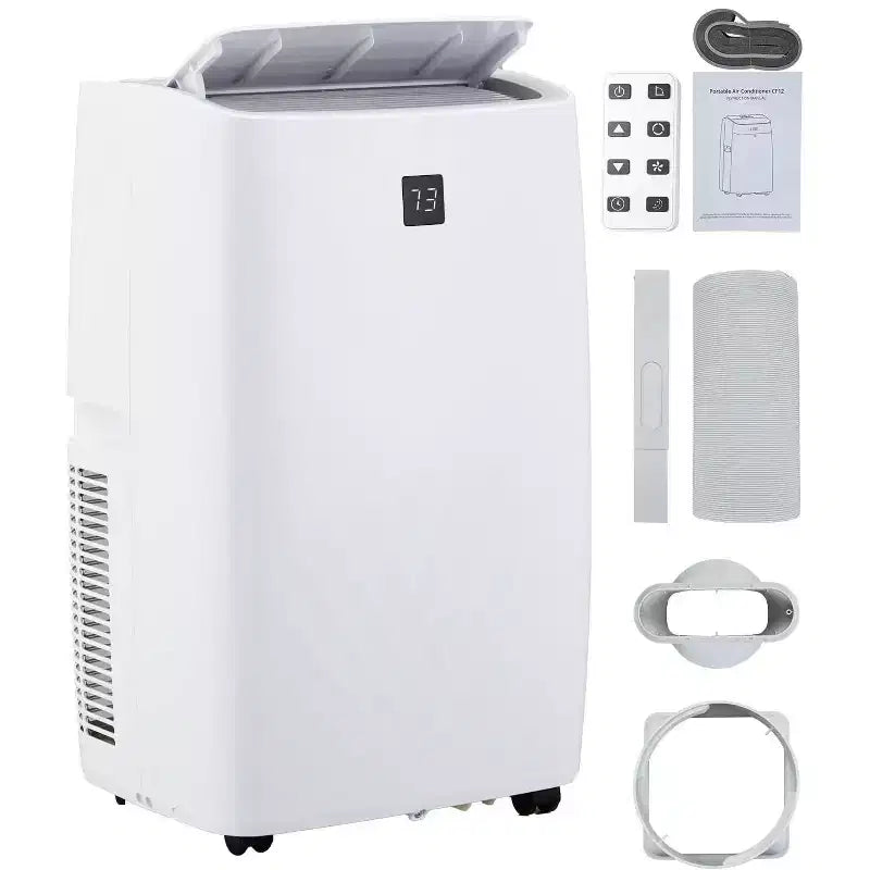 Climatizzatore portatile da 14.000 BTU, con telecomando, funzioni di raffrescamento, ventilazione e deumidificazione, modalità sleep e timer di 24 ore, raffredda 700 piedi quadrati