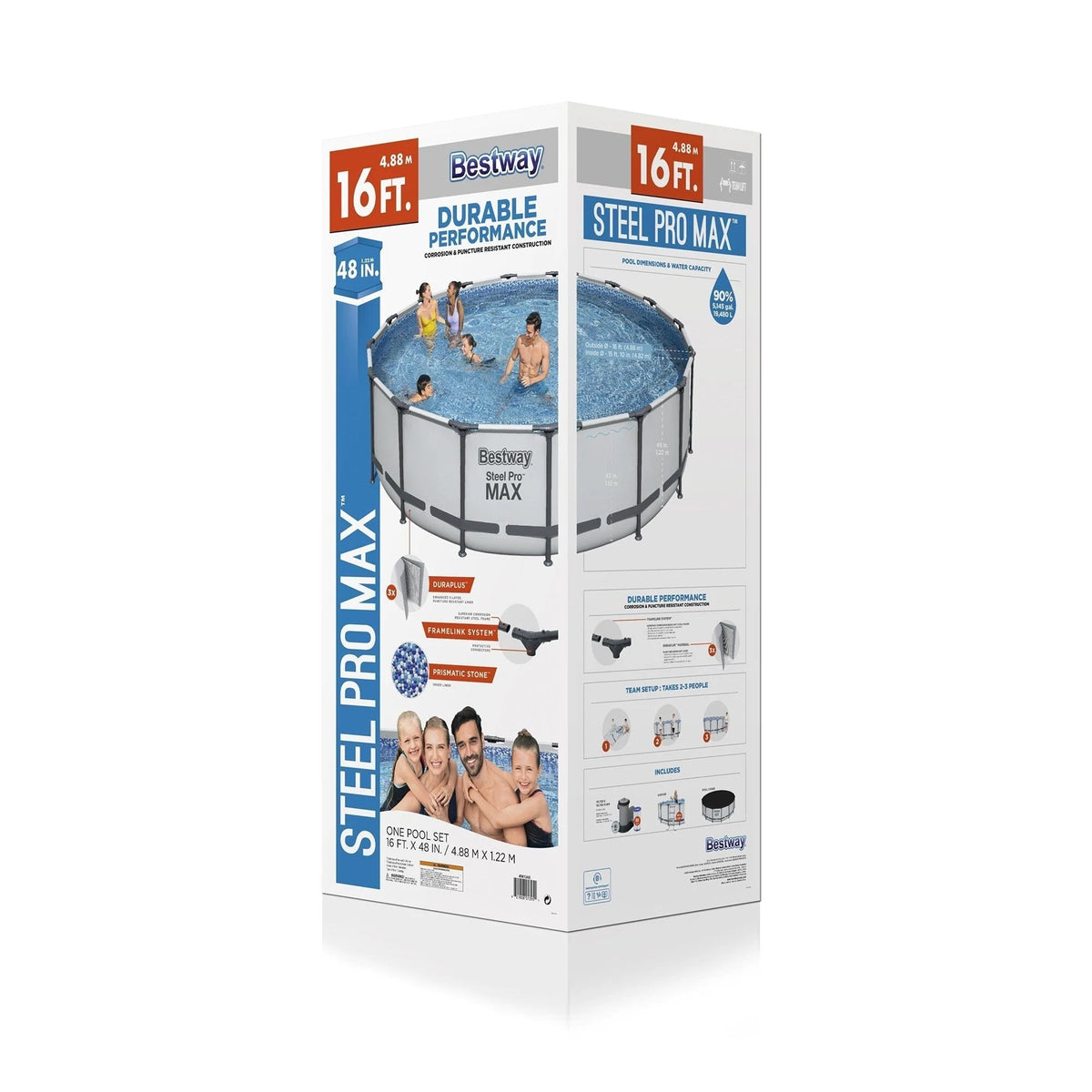 Bestway Steel Pro MAX rond bovengronds zwembad met pomp en afdekzeil