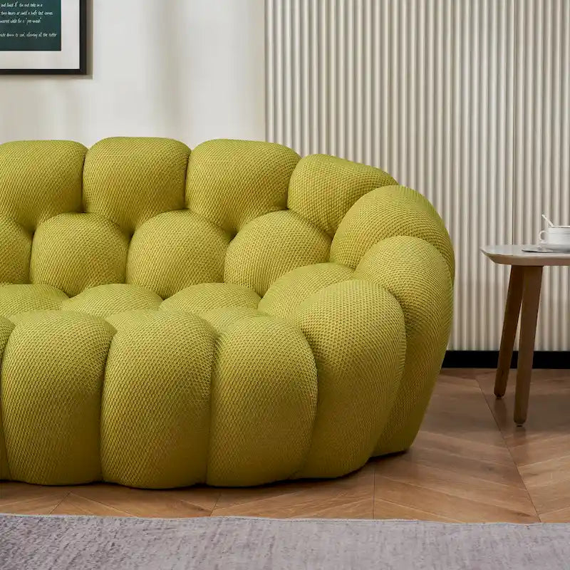 Divano relax curvo a bolle per 2 persone, a forma di nido d'ape, con tessuto 3D, per soggiorno, salotto o appartamento