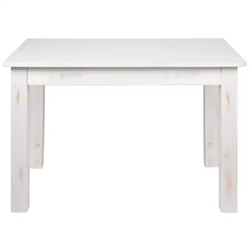 Flash Furniture 46 x 30 Rectangular Solid Pine Farm Dining Table