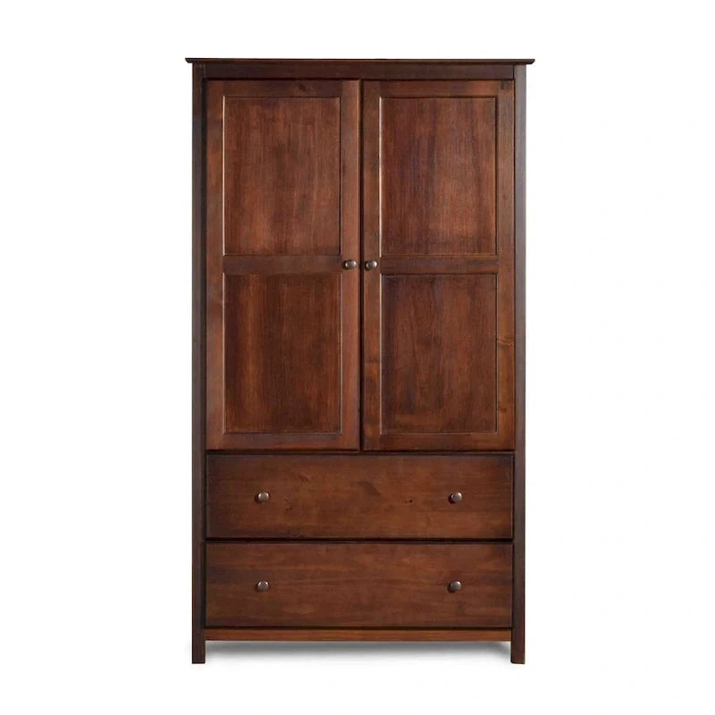 Kledingkast van massief hout met 2 deuren - 41x72x22