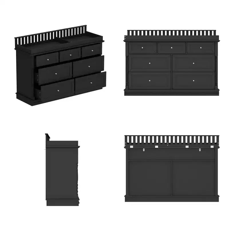 Famapy Versatile Baby Changing Table Dresser: Convertible Design, Spacious Drawers  Grow with Your Little One