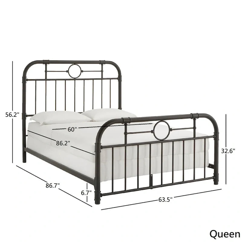 Black Metal Bed