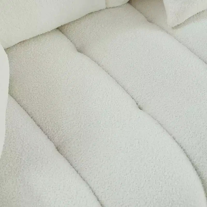 GDFStudio Alanna 79,5 modernes 3-Sitzer-Sofa mit Teddy-Stoffbezug und Kissen