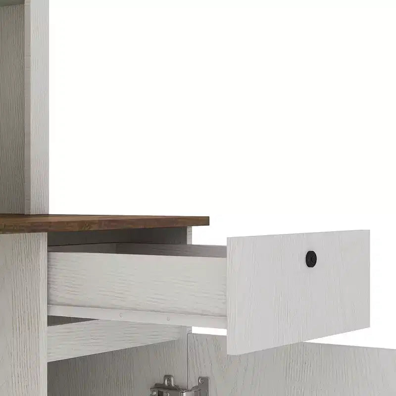 51.18IN Modern Computer Desk with Hutch and Bookshelf, Office Desk with Ample Storage, Writing Desk for Study, Reading Room