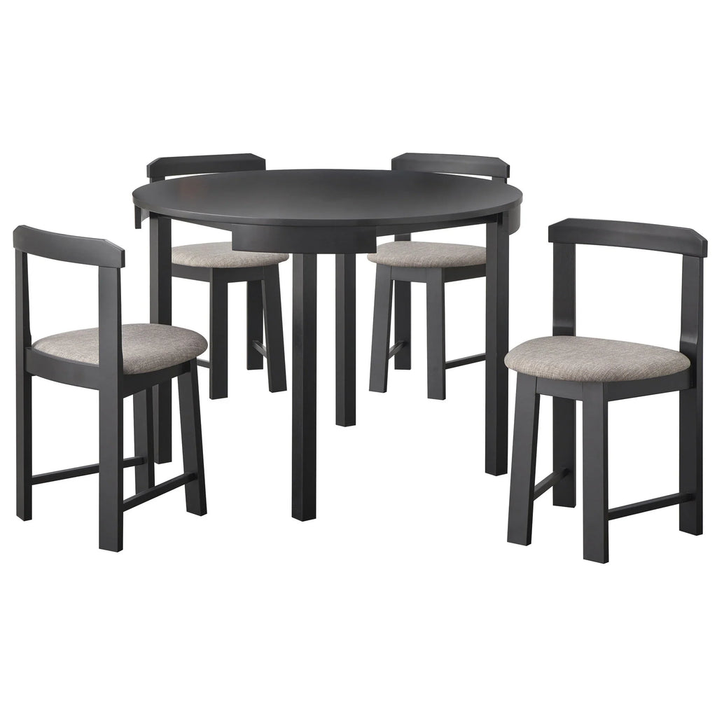 Set da pranzo compatto rotondo Harrisburg Tobey da 5 pezzi
