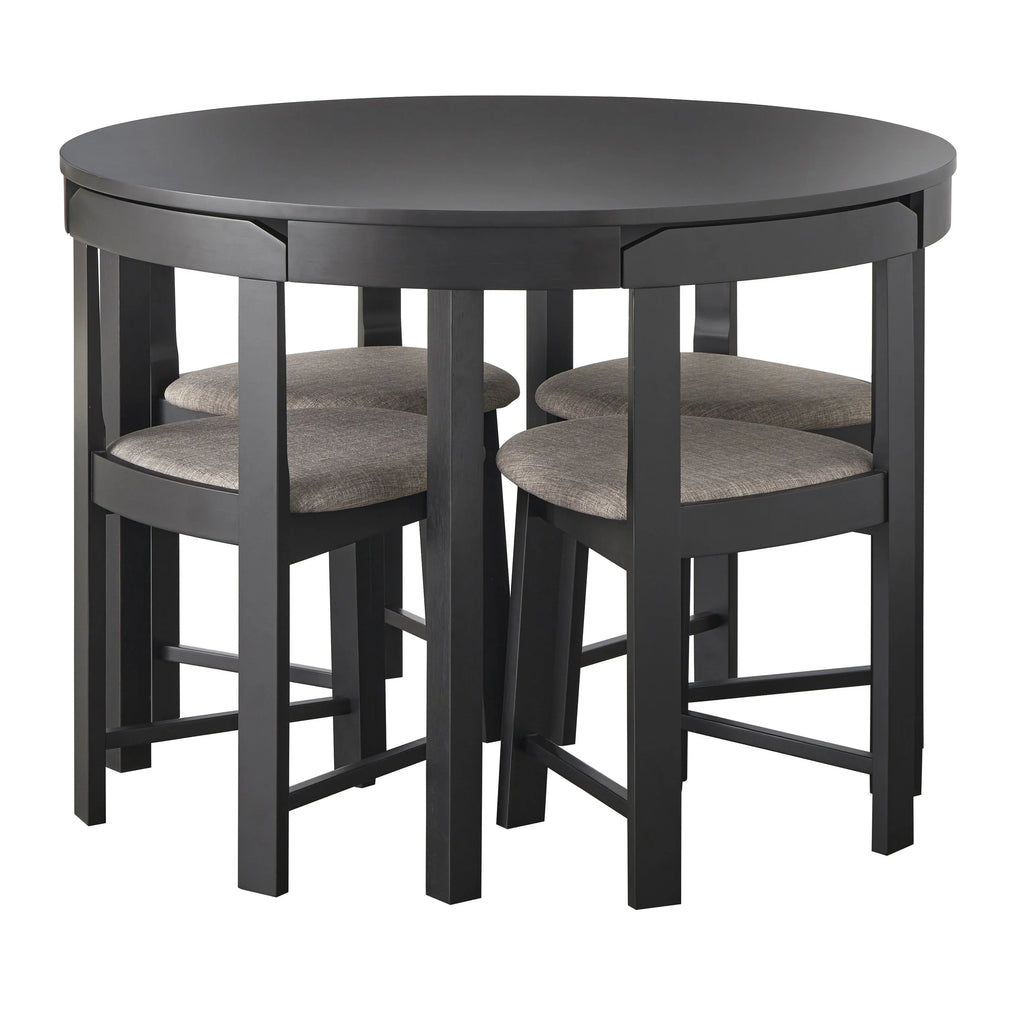 Set da pranzo compatto rotondo Harrisburg Tobey da 5 pezzi