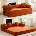 Mixoy wandelbares Schlafsofa mit Ausziehfunktion, beweglicher Armlehne, klappbarer Matratze, abnehmbarem und waschbarem Bodensofa
