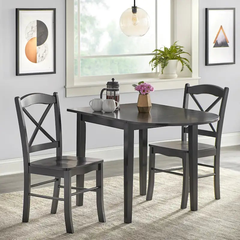 Simple Living Country Cottage 3-teiliges Esszimmer-Set mit Klapptisch