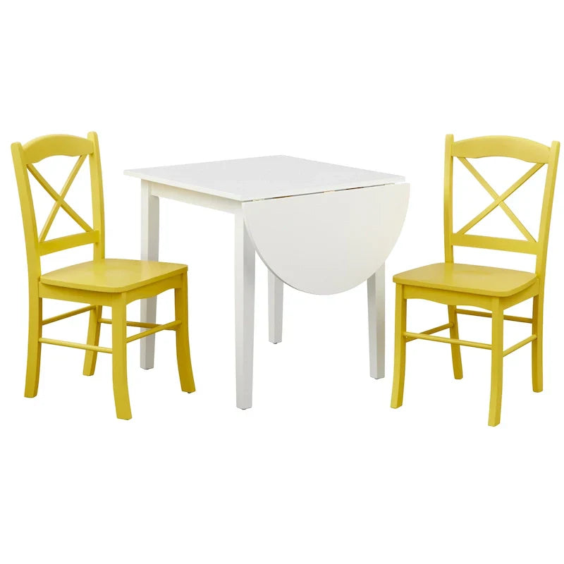 Simple Living Country Cottage 3-teiliges Esszimmer-Set mit Klapptisch