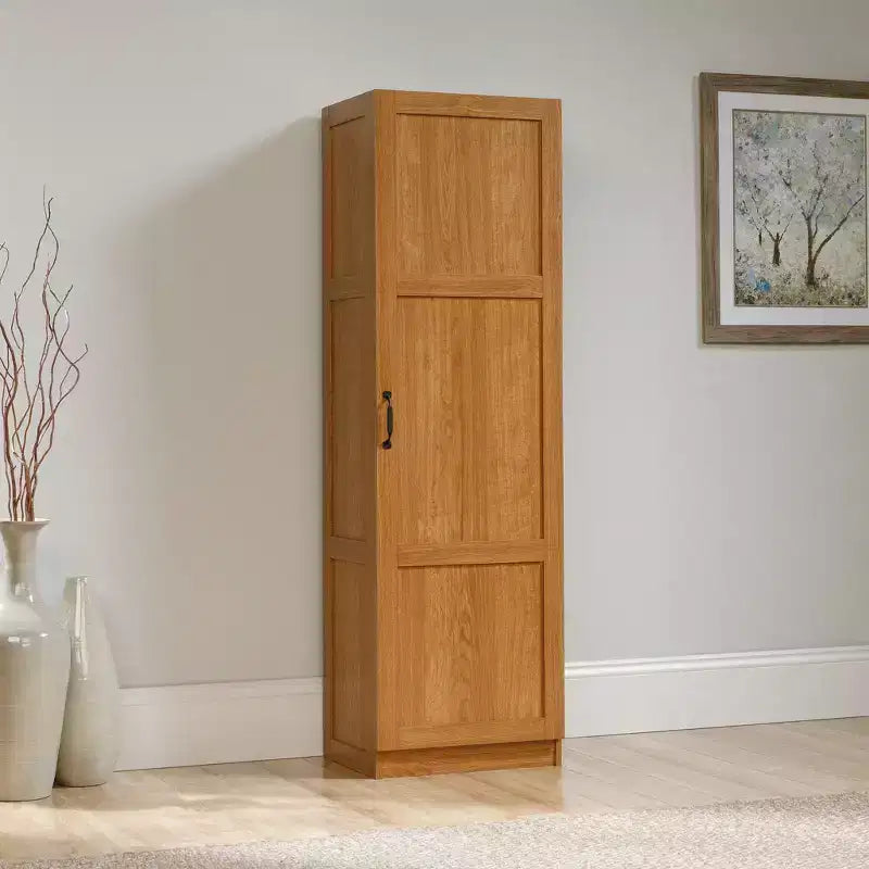 Meuble de rangement pour garde-manger - chêne Highland, style traditionnel, 3 étagères réglables