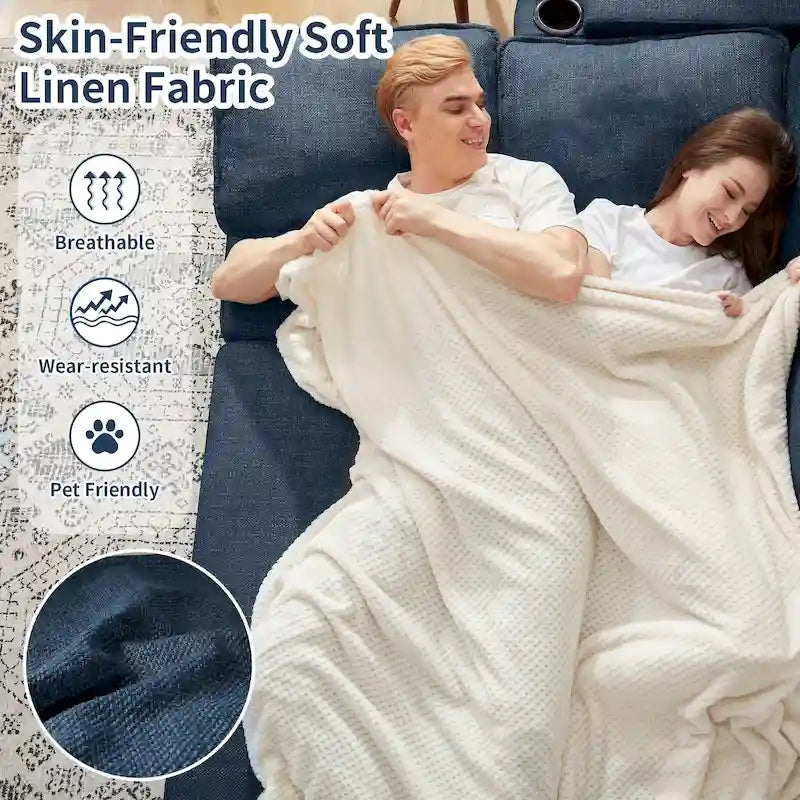 80 L-Shaped Sofa Couch Bed, Sofa Sleeper with Pull Out Bed, Reversible Sleeper Sofa Bed