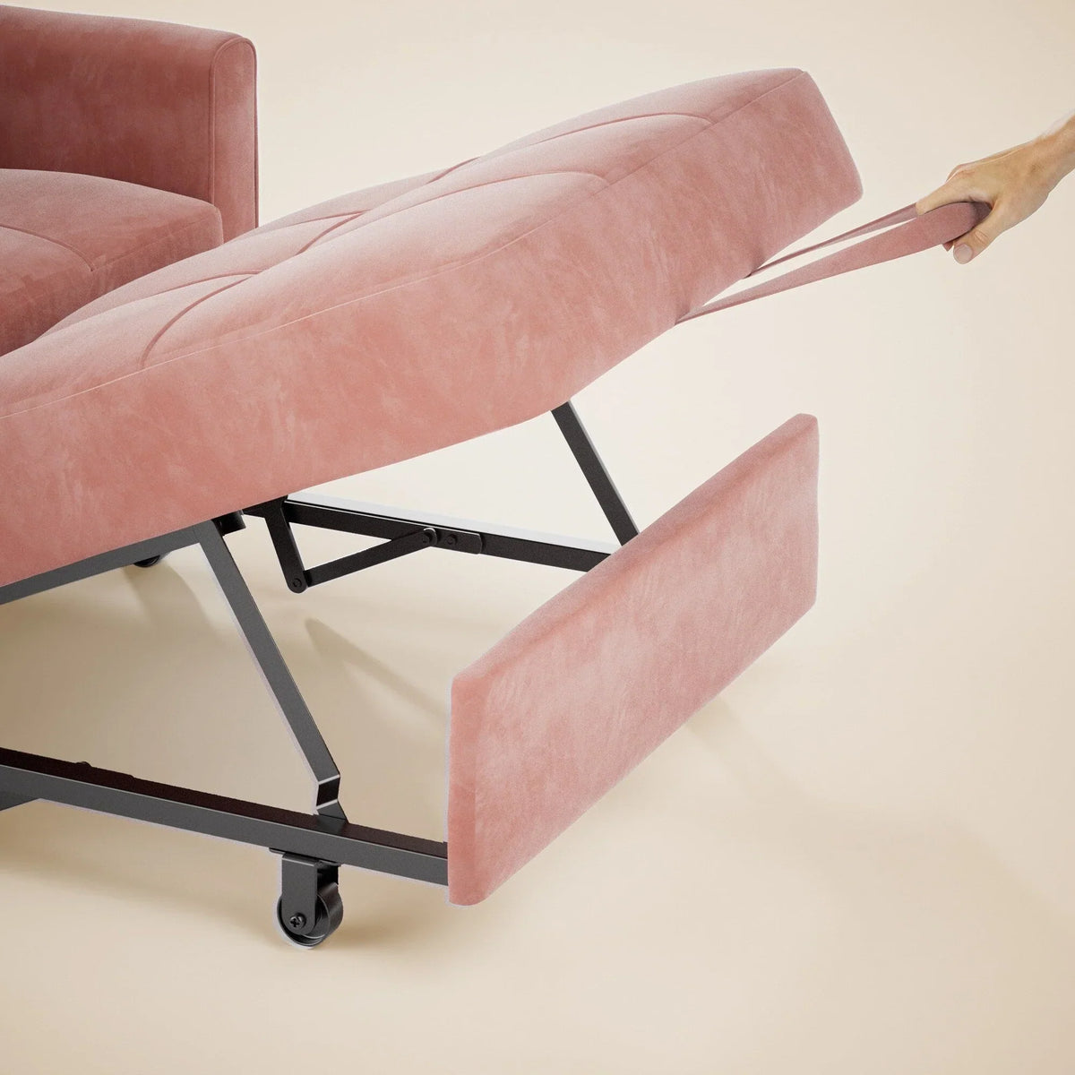 3-in-1-Schlafsofa mit verstellbarer Rückenlehne, ausziehbarer Sessel, umwandelbares Klappbett fürs Wohnzimmer