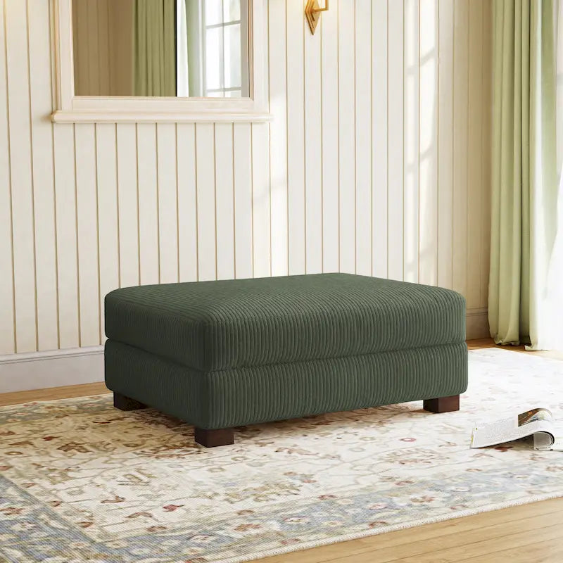 Pouf d’appoint moderne surdimensionné en tissu côtelé