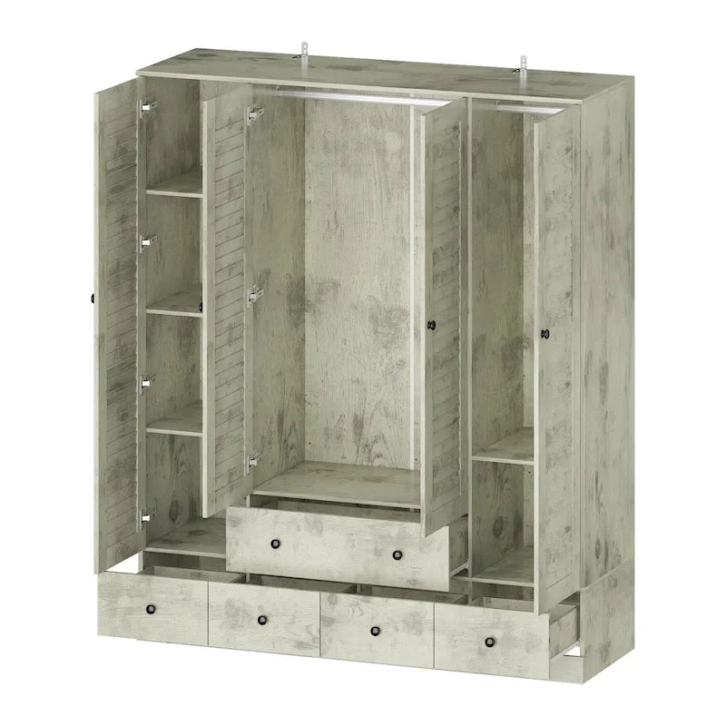 Armadio guardaroba indipendente grande 59W bianco