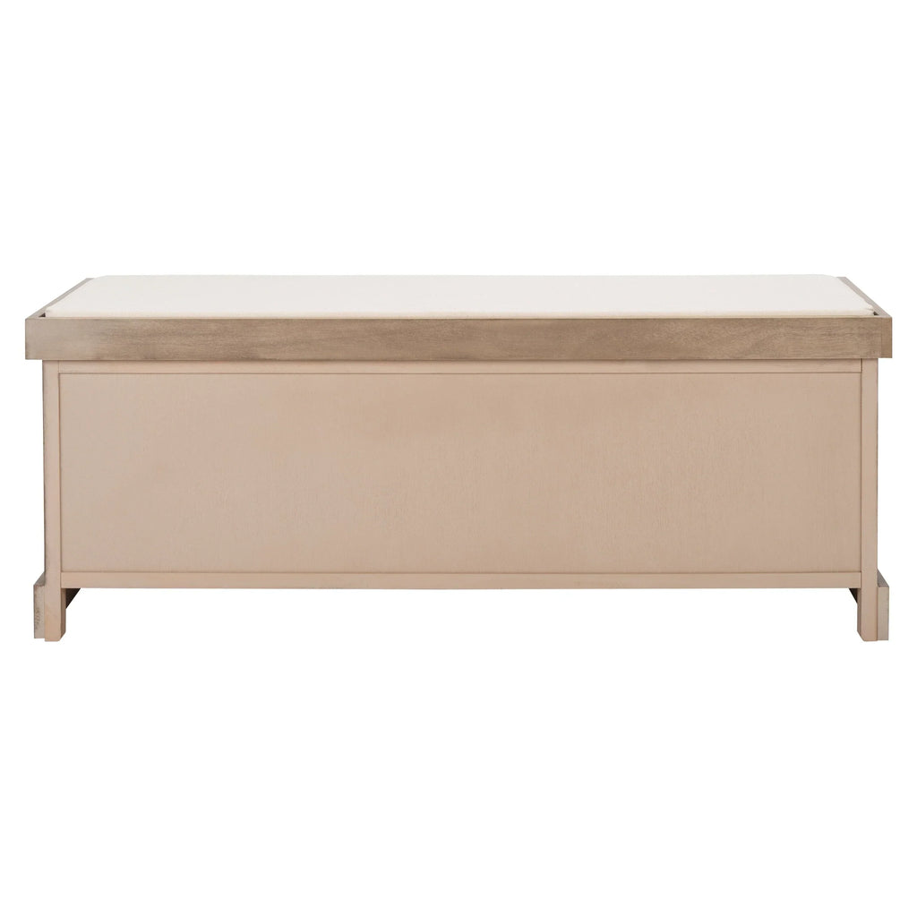 Banco de almacenamiento SAFAVIEH Fiorello con 3 cajones y cojín - 47.3 W x 15 L x 19 H - 47Wx15Dx19H