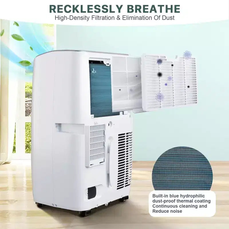 Draagbare airconditioner van 14000 Btu, koelt tot 750 vierkante voet, draagbare airco met ontvochtiger