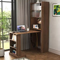 GDFStudio Sinclair moderner 36-Zoll-Holz-Klapptisch zum Lernen mit Stauraum