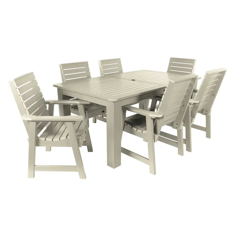 HIGHWOOD PROFESSIONAL 7-delige tuinset voor buiten dineren, 42x72