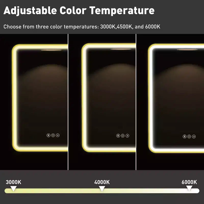Schwarz/Weiß/Gold LED-Medizinschrank, eine Tür, Anschlag links oder rechts, zum Einbau oder zur Wandmontage