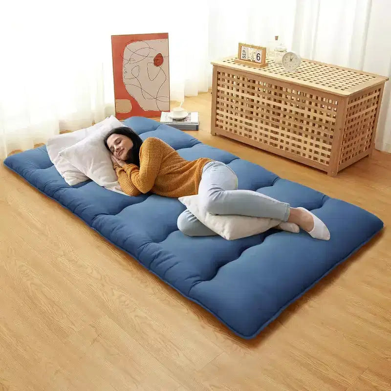 Colchón futón japonés, colchoneta plegable para dormir en el suelo, tatami para el hogar, colchón para camping