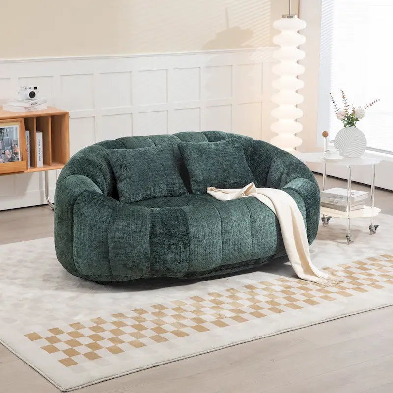 GDFStudio - Laurel chenille 2-zits luie bank met schuim met hoge dichtheid en extra veel comfort