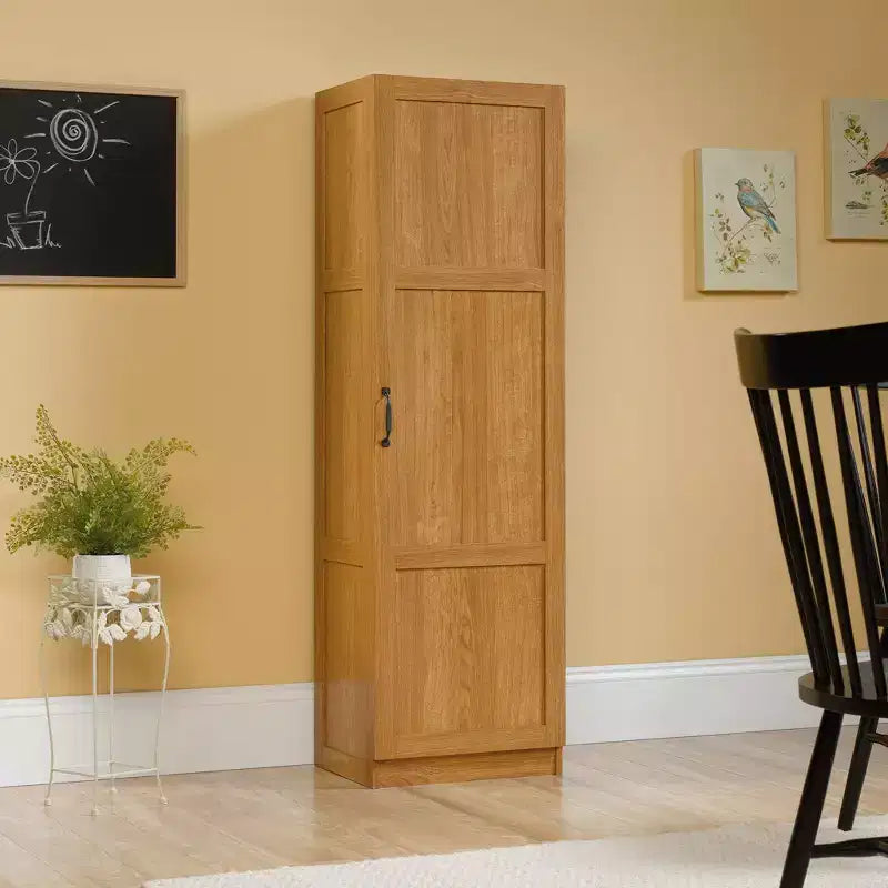 Meuble de rangement pour garde-manger - chêne Highland, style traditionnel, 3 étagères réglables