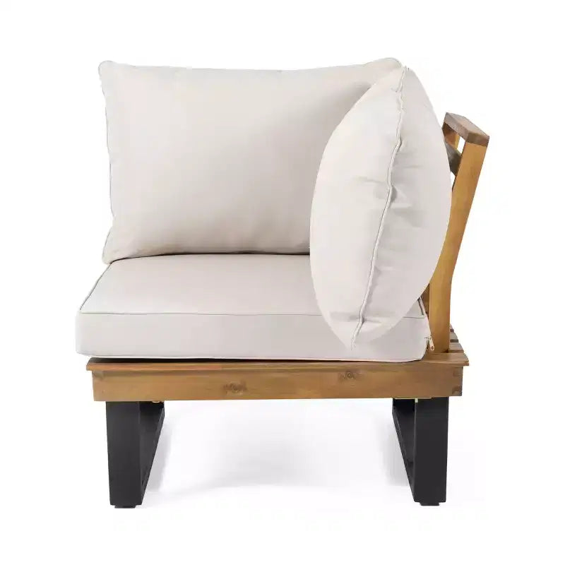L-vormige loungeset voor buiten, terras- en tuinset met salontafel en waterafstotende kussens – ModernLuxe