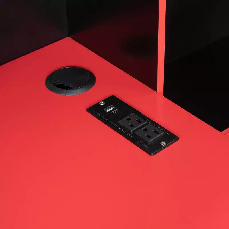 Łóżko dzienne Gamer Hub z biurkiem, oświetleniem RGB, stacją ładowania, szufladami do przechowywania i zagłówkiem z regałem na książki